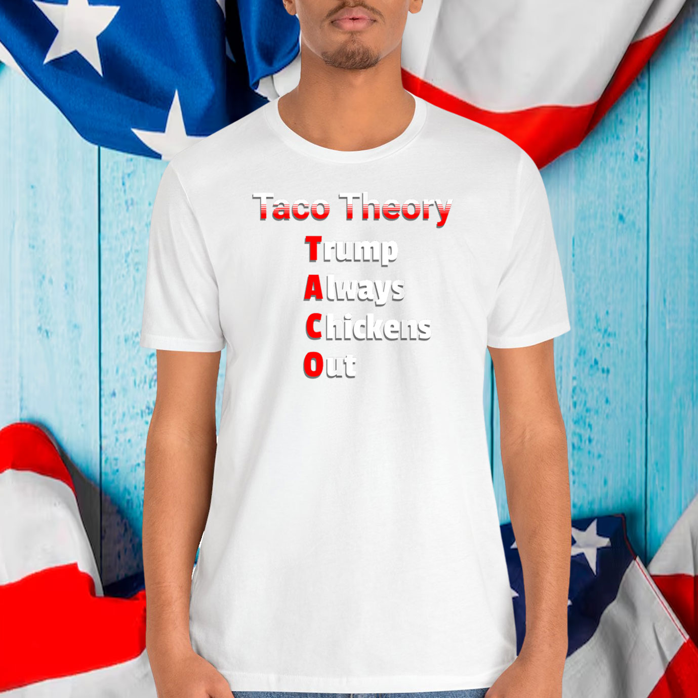 Fun Taco Theory Trumps Always Chicken Out Tacos Pun T-Shirt
