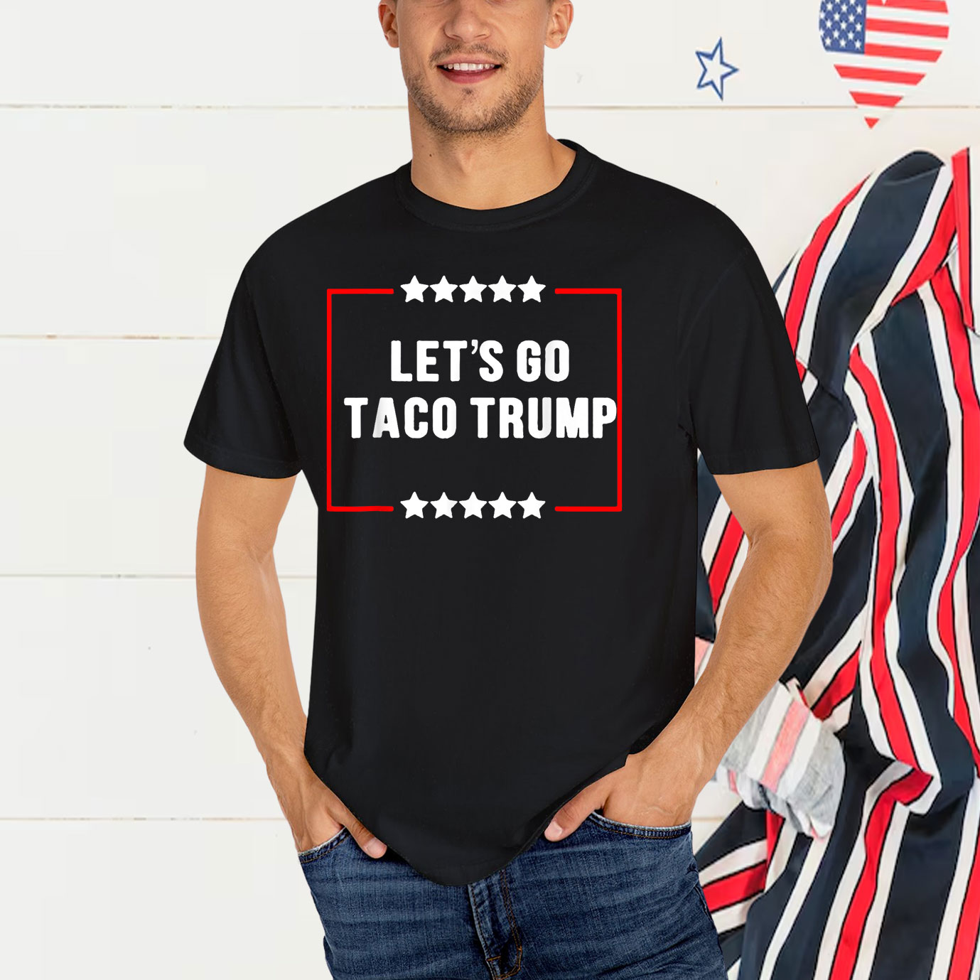 Funny Let's Go Taco Trump Always Chickens Out Meme Trendy T-Shirt