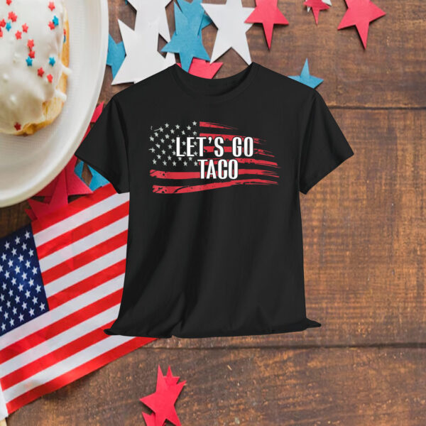 Funny Let's Go Taco USA Flag T-Shirt