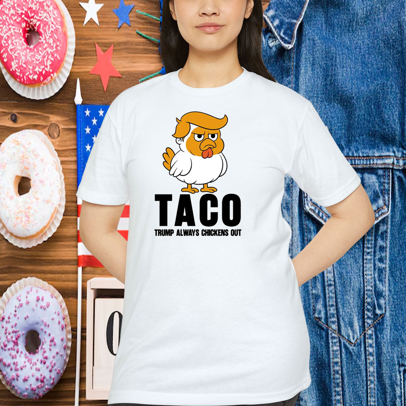 Funny TACO Trump Always Chickens Out 25 Shirts