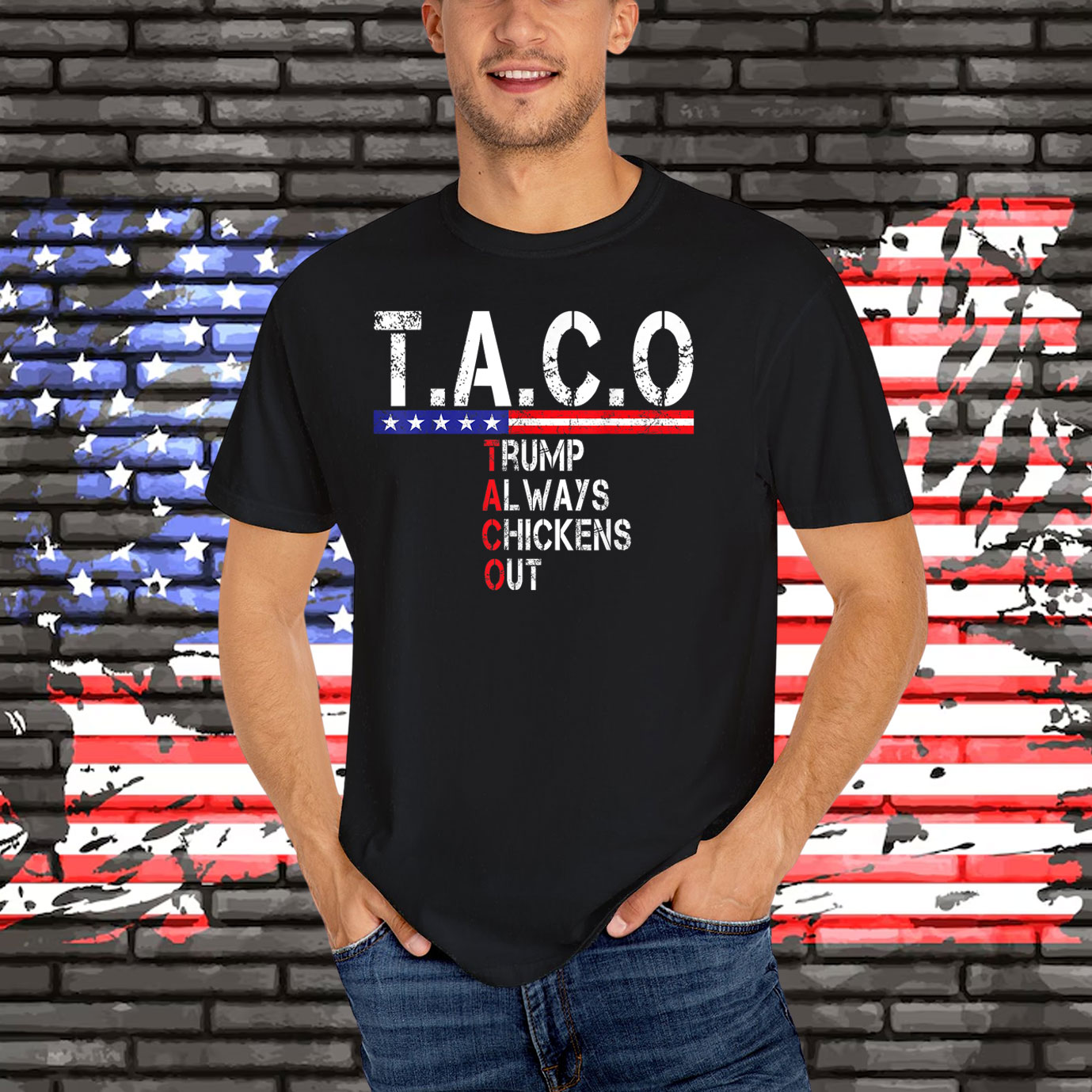 Funny Taco Trump Always Chickens Out 2025 Shirts