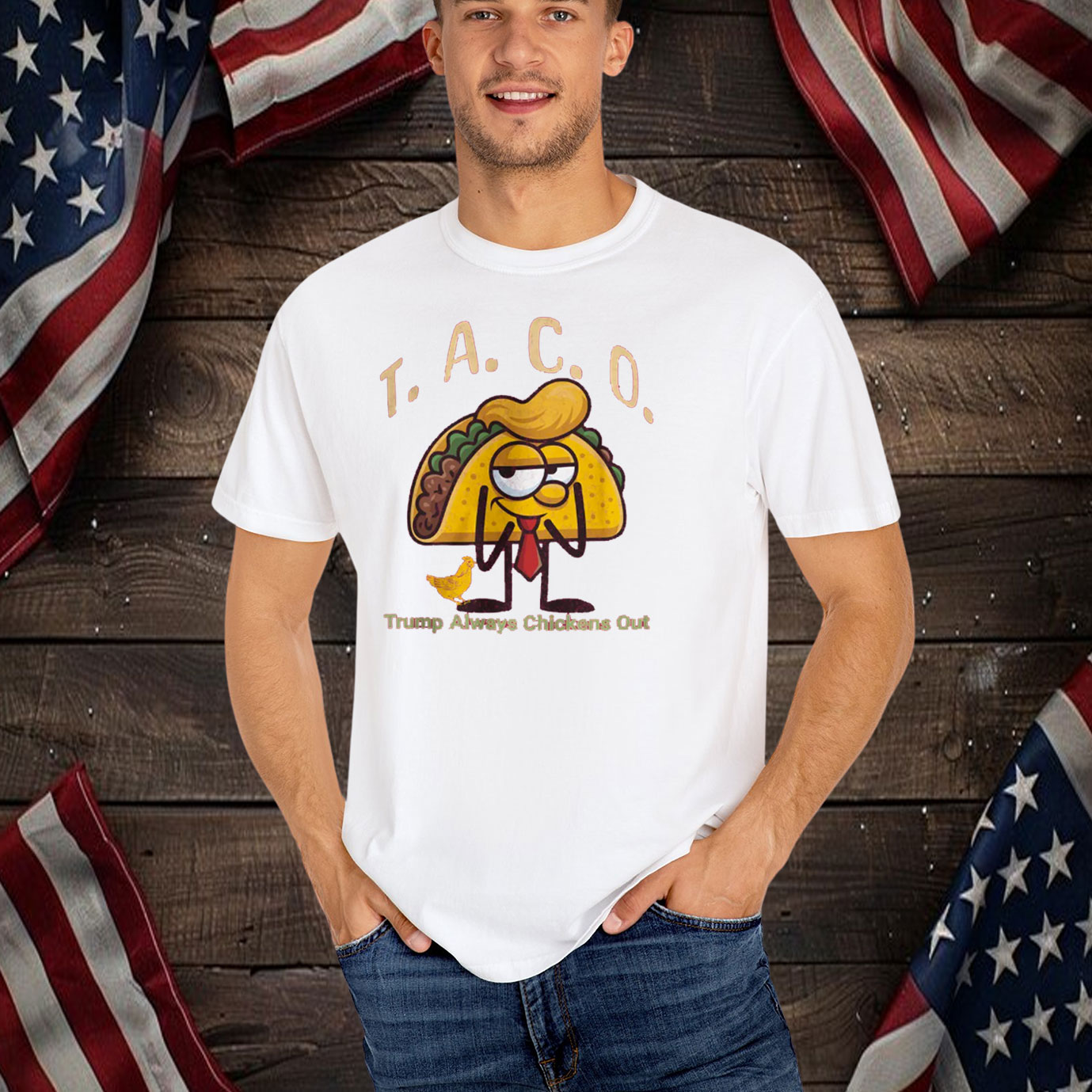 Funny Taco Trump Always Chickens Out 25 Shirt