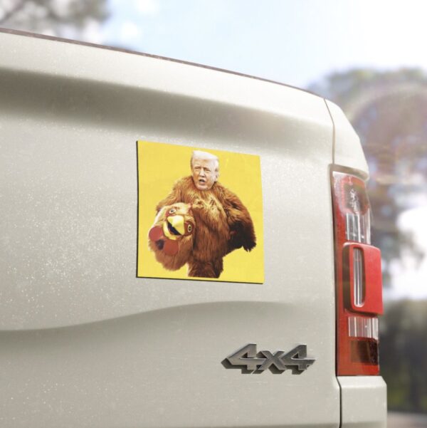 Funny Trump Always Chickens Out Car Magnets