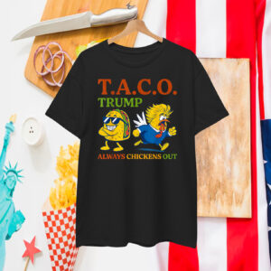 Funny T.A.C.O Trump Always Chickens Out Shirt