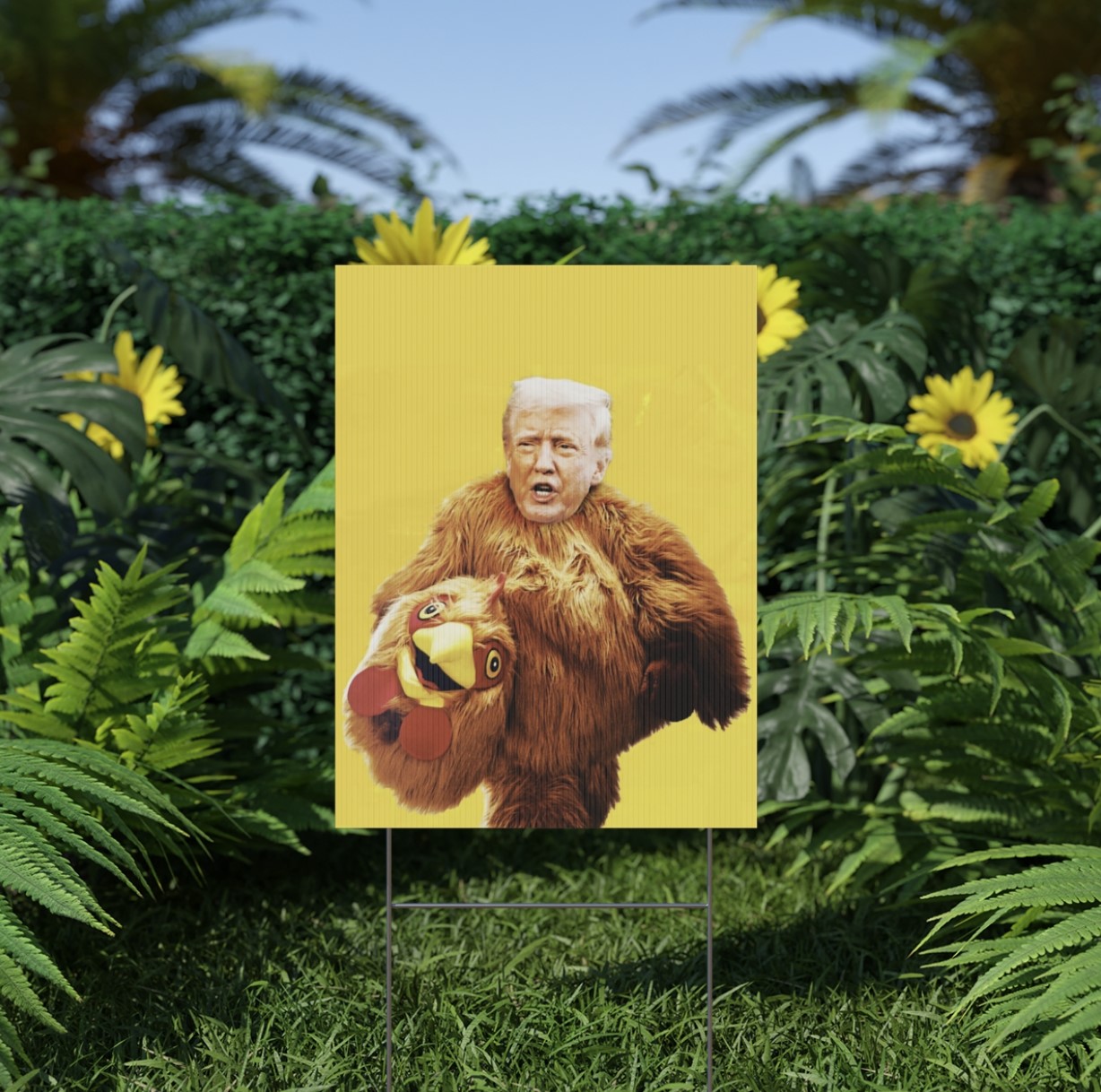Funny Trump Always Chickens Out Yard Sign