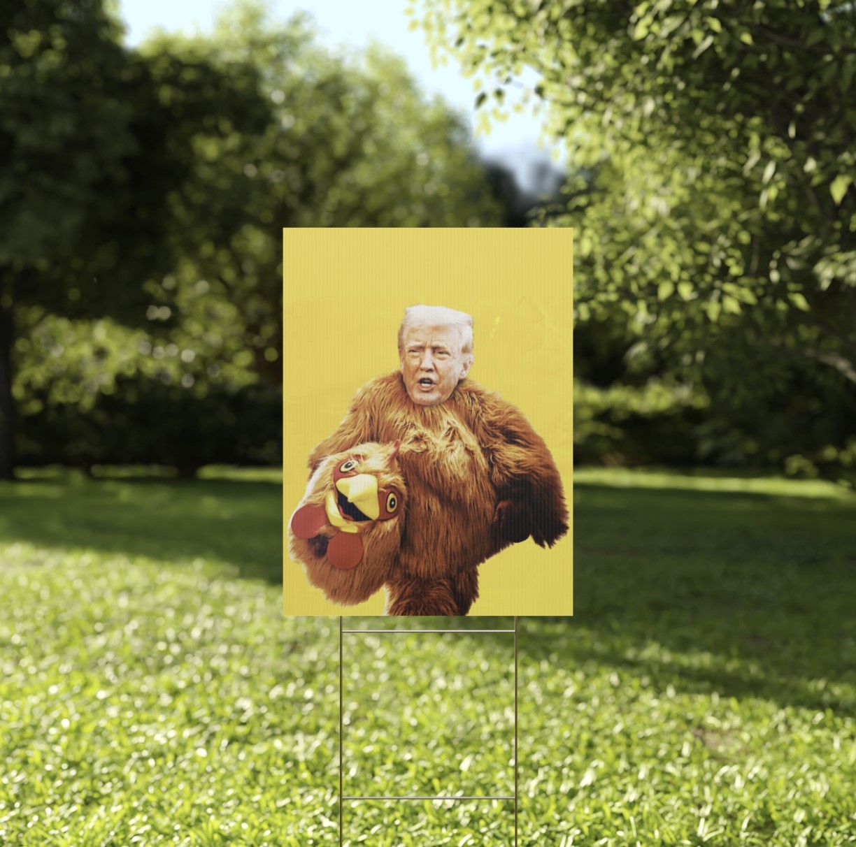 Funny Trump Always Chickens Out Yard Sign