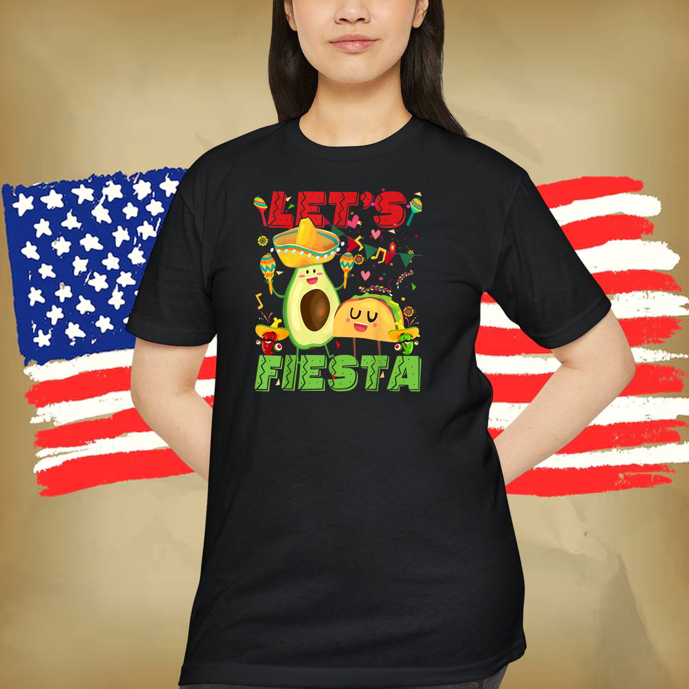 Let's Fiesta Avocado And Tacos Cinco De Mayo Mexican Party T-Shirts