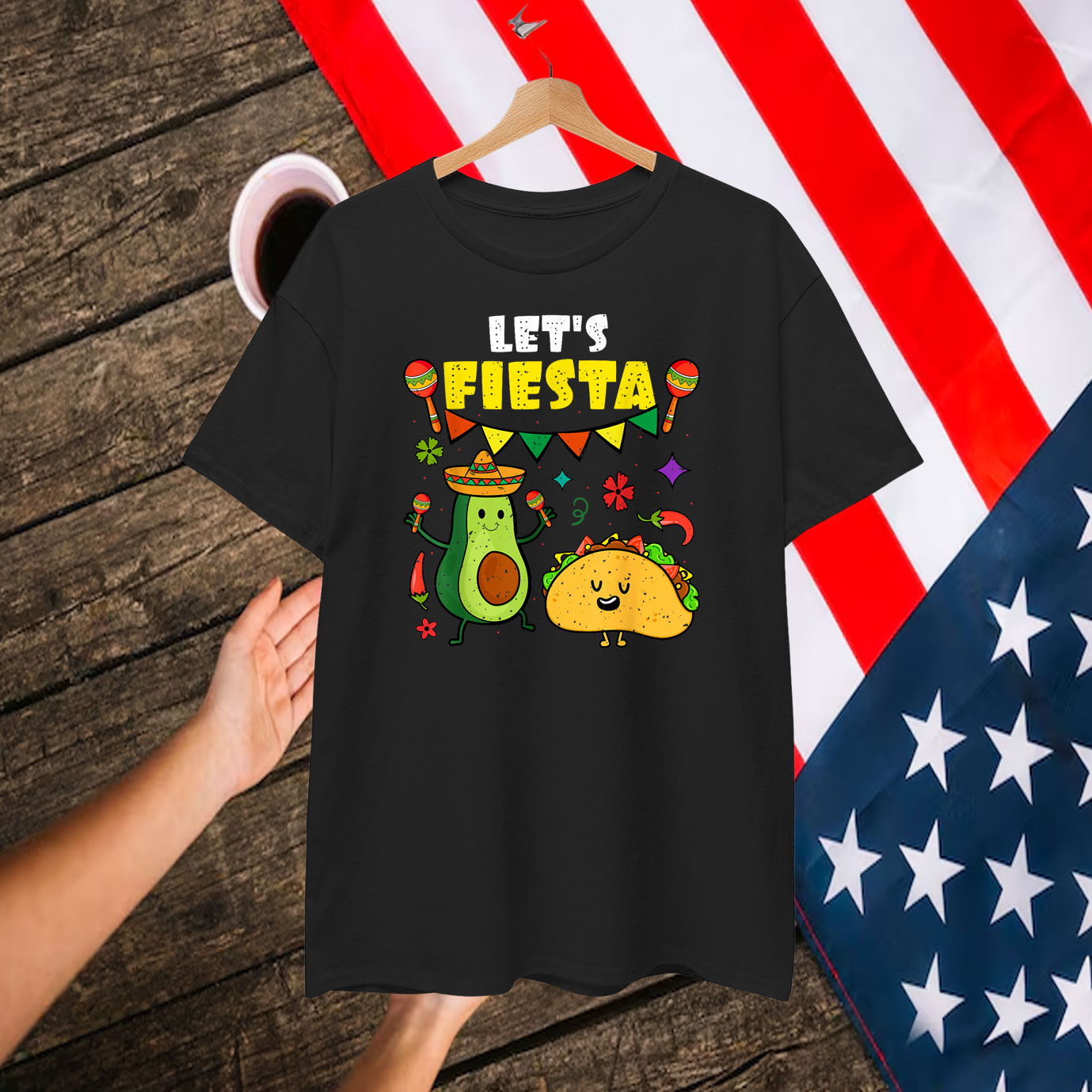 Let's Fiesta Tacos Mexican Party Let's Fiesta Cinco De Mayo T-Shirt