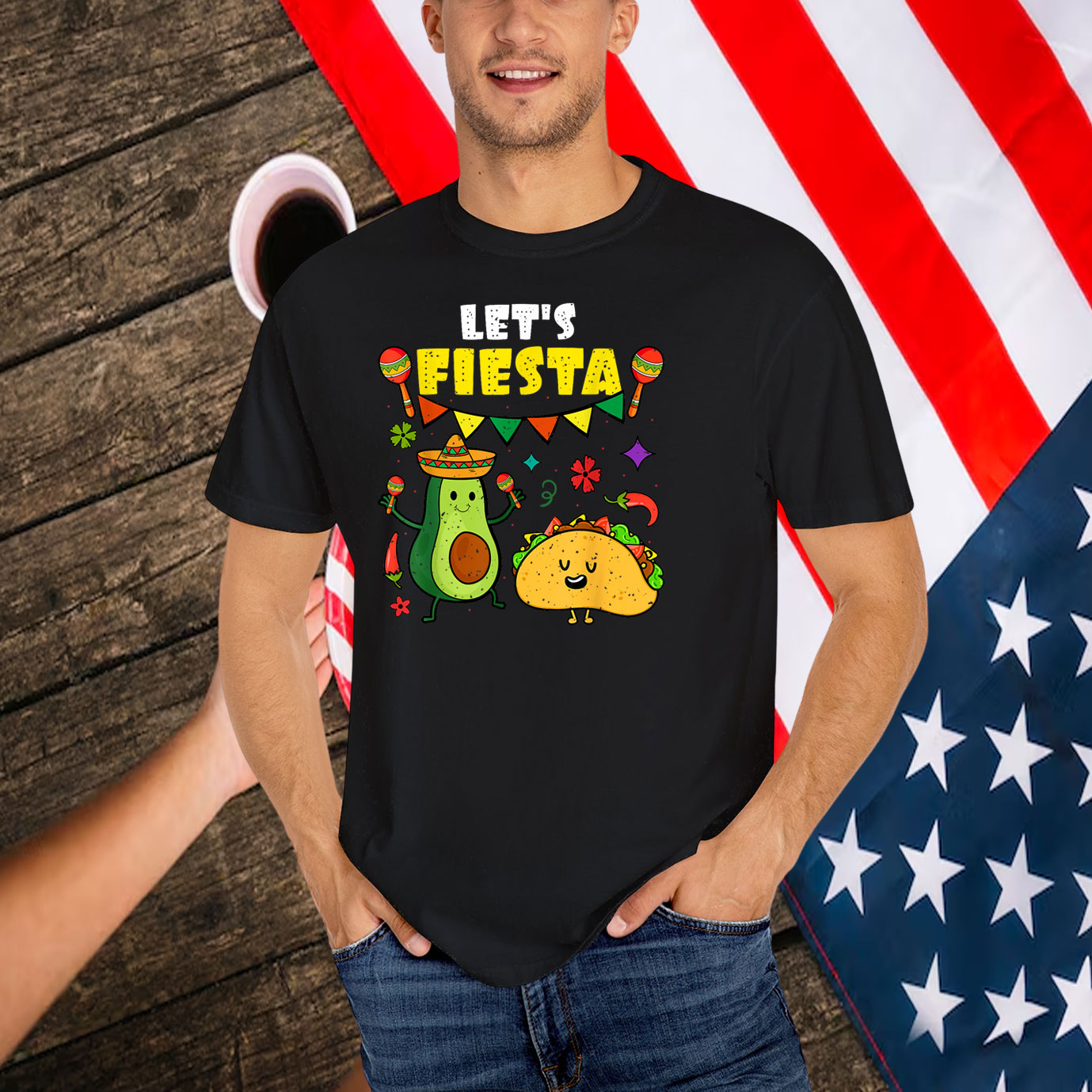 Let's Fiesta Tacos Mexican Party Let's Fiesta Cinco De Mayo T-Shirt