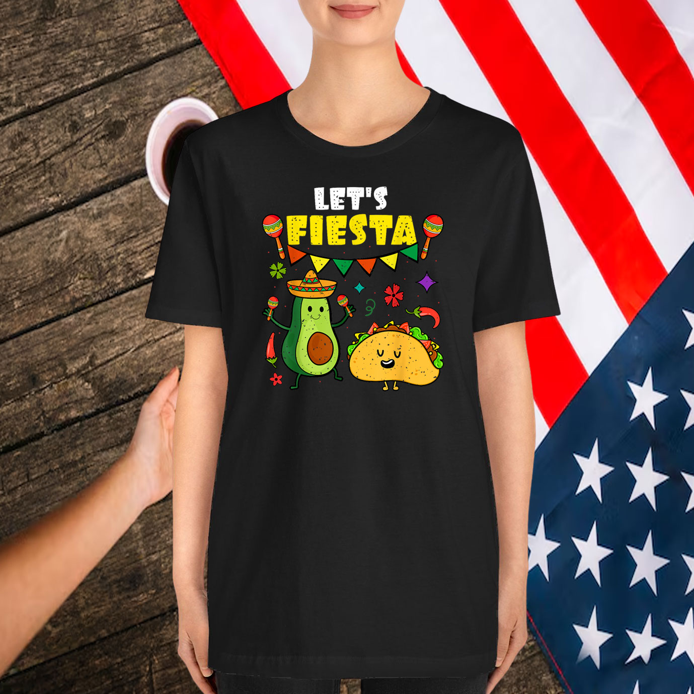 Let's Fiesta Tacos Mexican Party Let's Fiesta Cinco De Mayo T-Shirt