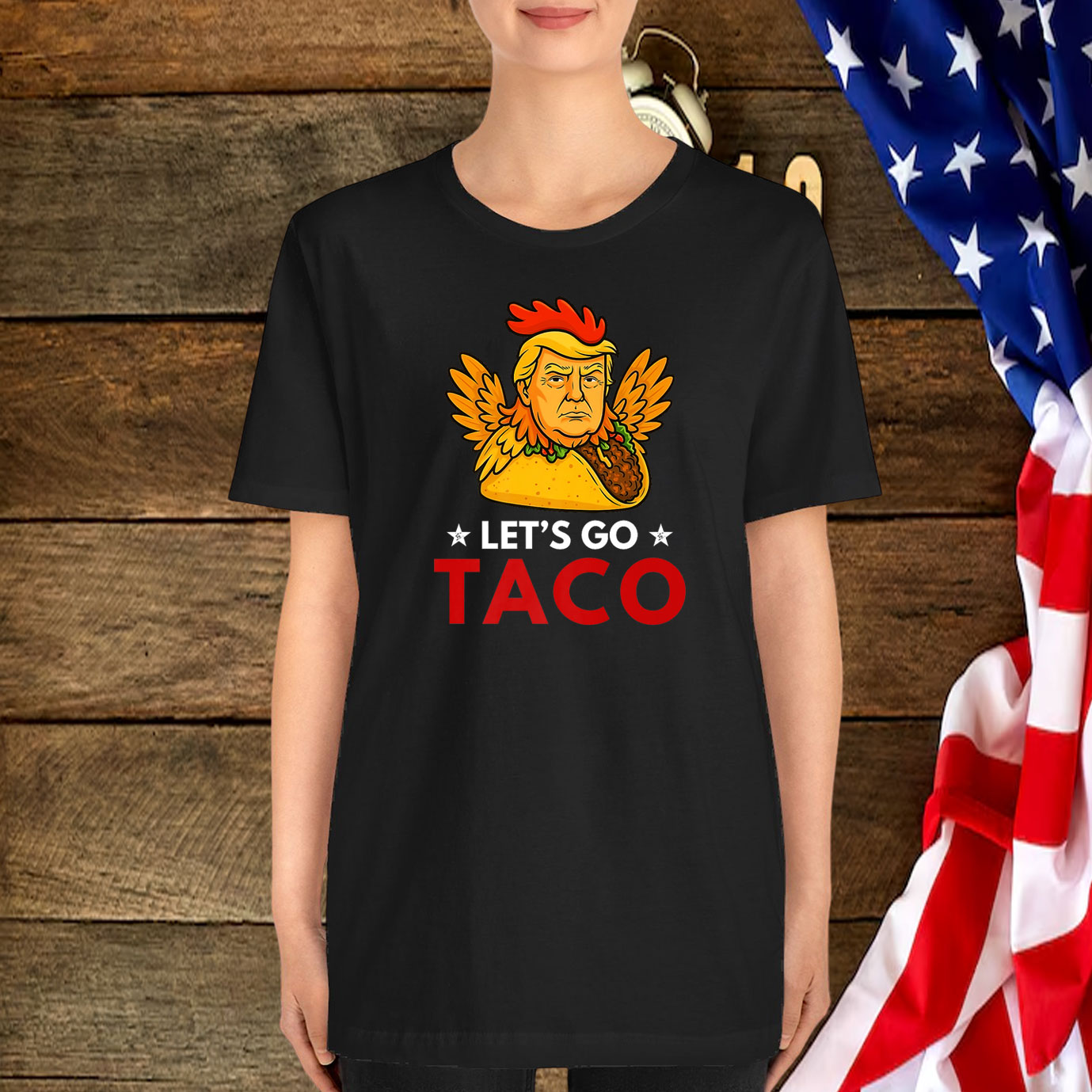 Let's Go Taco Funny Trump Always Chickens Out Premium Shirt