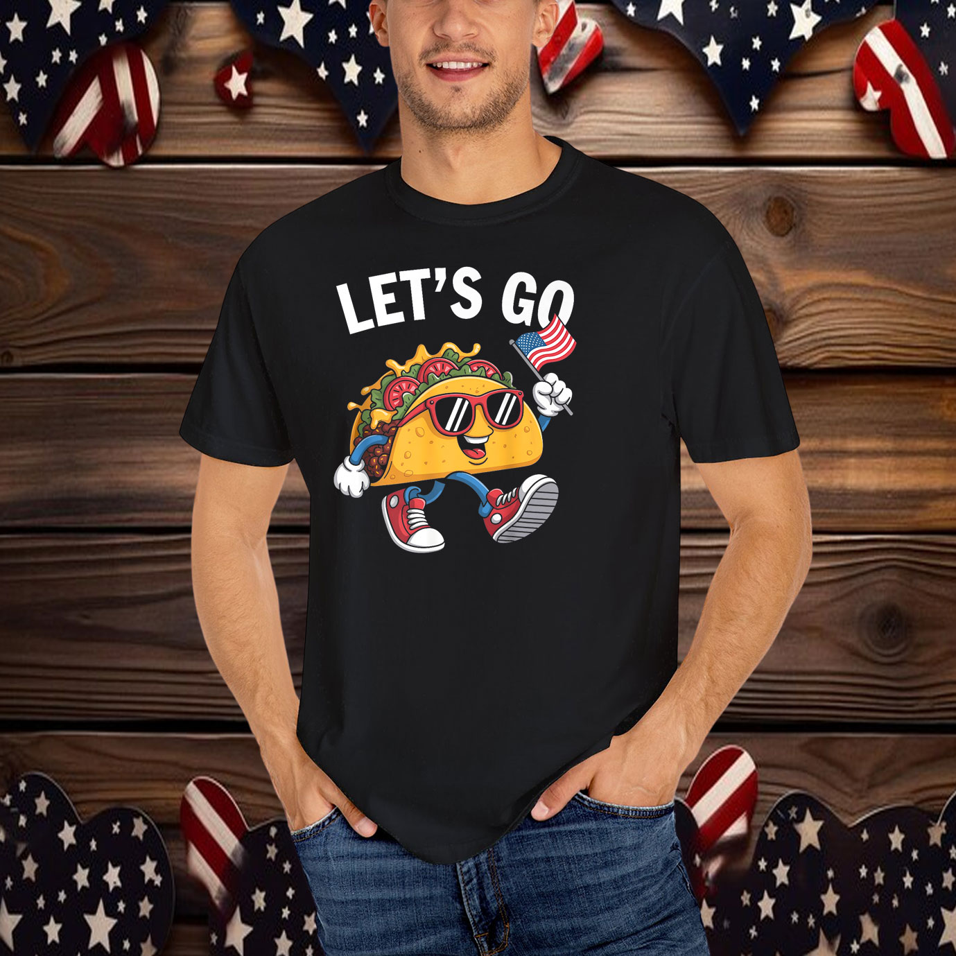 Let's Go Taco Funny Trump Always Chickens Out Premium T-Shirt