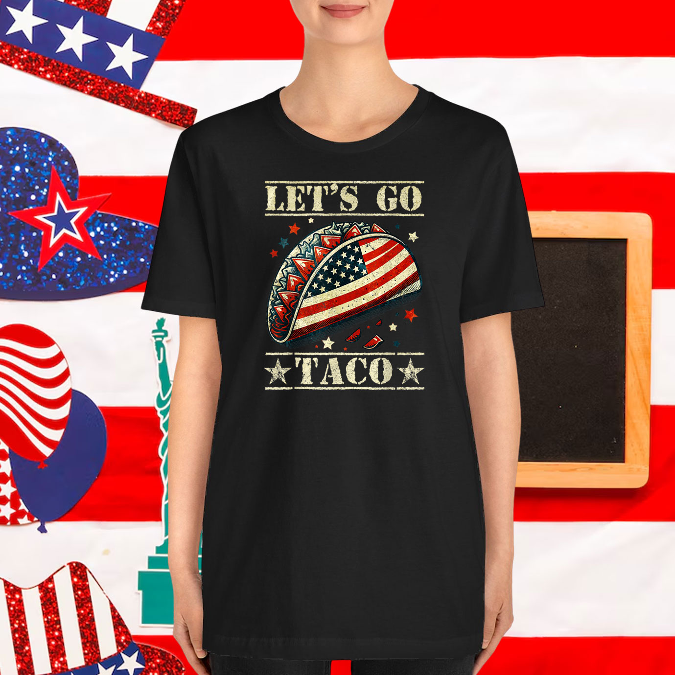 Let's Go Taco Funny Trump Always Chickens Out Shirts