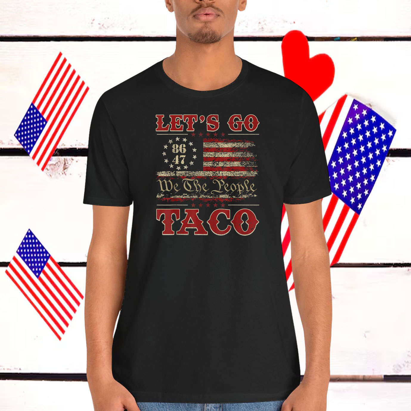 Let's Go Taco Funny Trump Always Chickens Out T-Shirts
