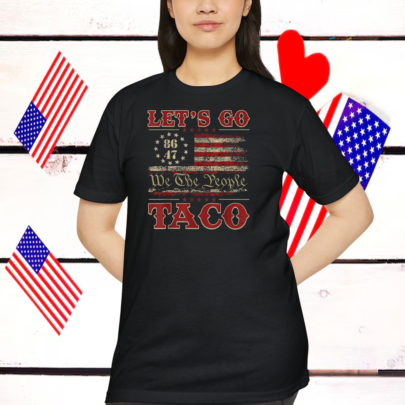 Let's Go Taco Funny Trump Always Chickens Out T-Shirts