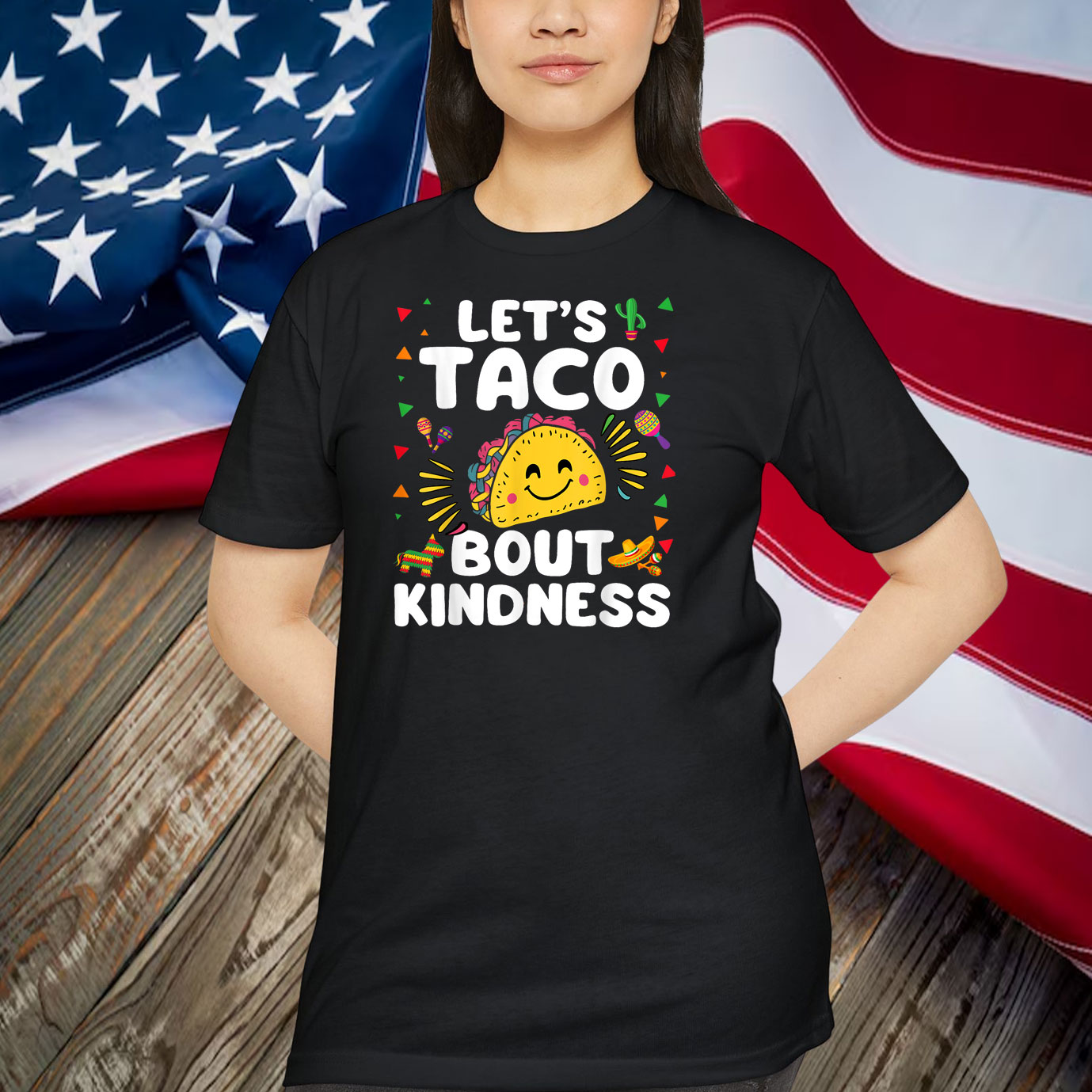 Let's Taco Bout Kindness Cinco De Mayo Cute Mexican Party T-Shirt