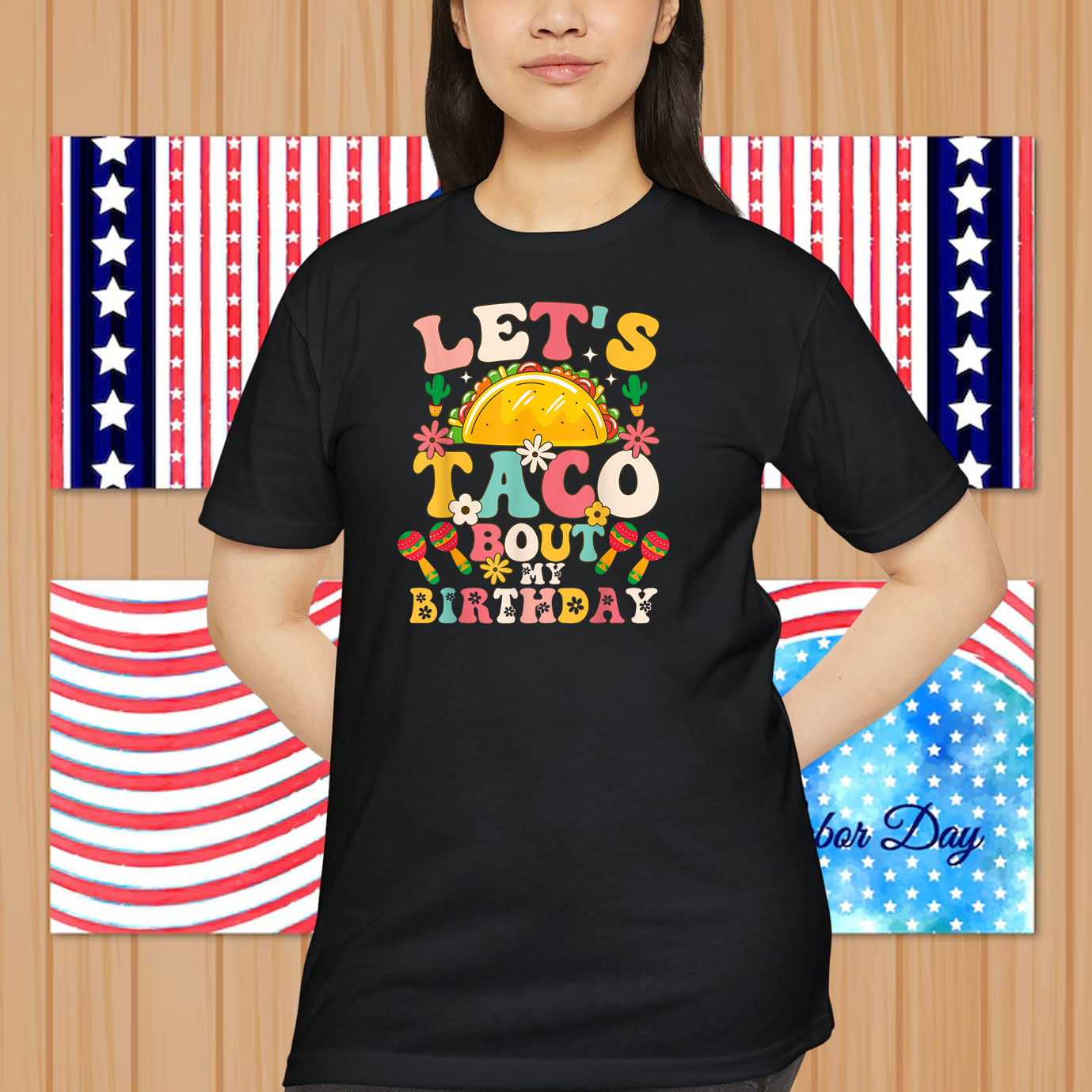 Mexican Party Cinco de Mayo Let's Taco Bout My Birthday T-Shirt