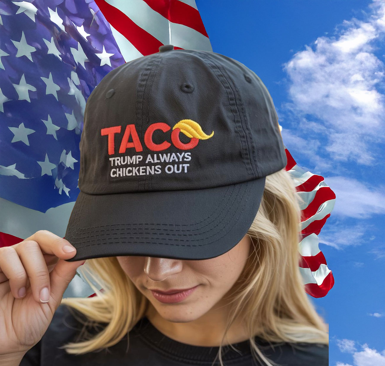 TACO Trump Always Chickens Out Hat