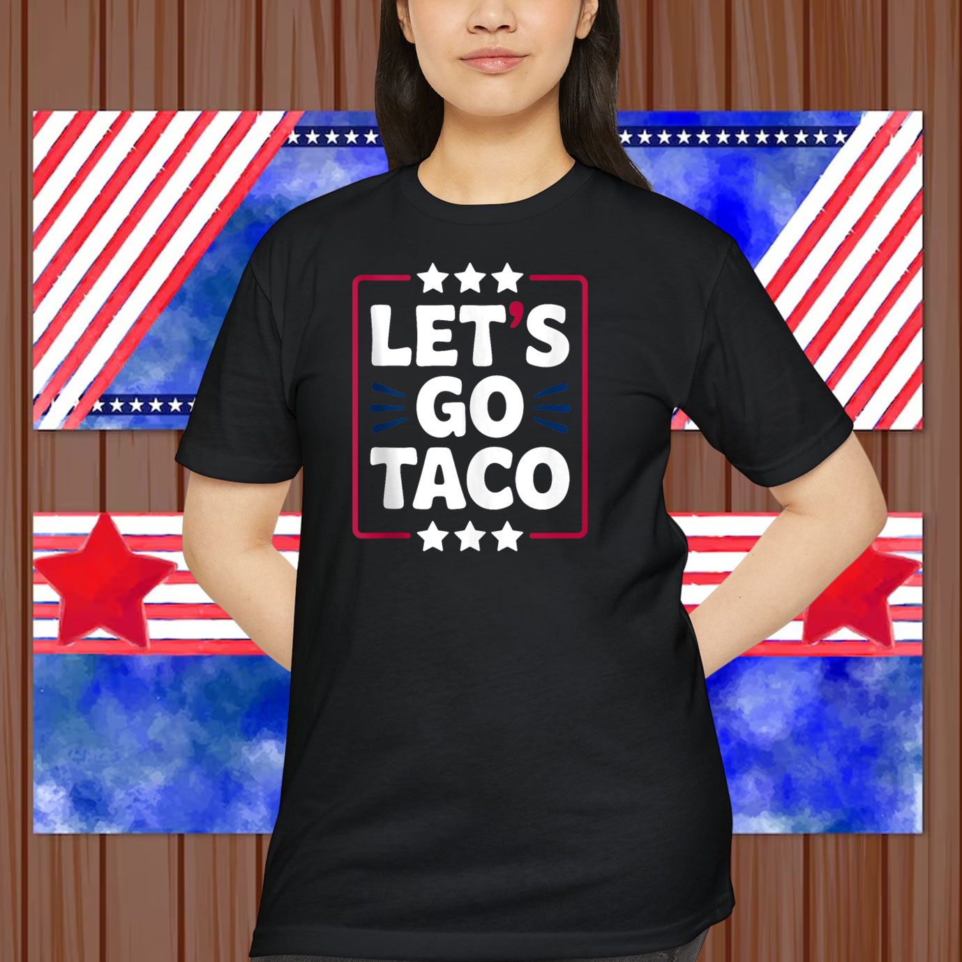 Taco Funny Let's Go Bold Statement Humor Graphic Shirt