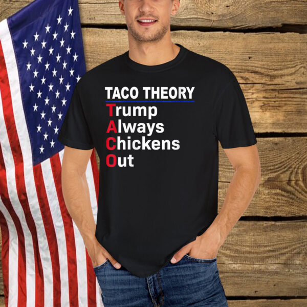 Taco Theory Let's Go Taco Funny Trump Always Chickens Out Shirt