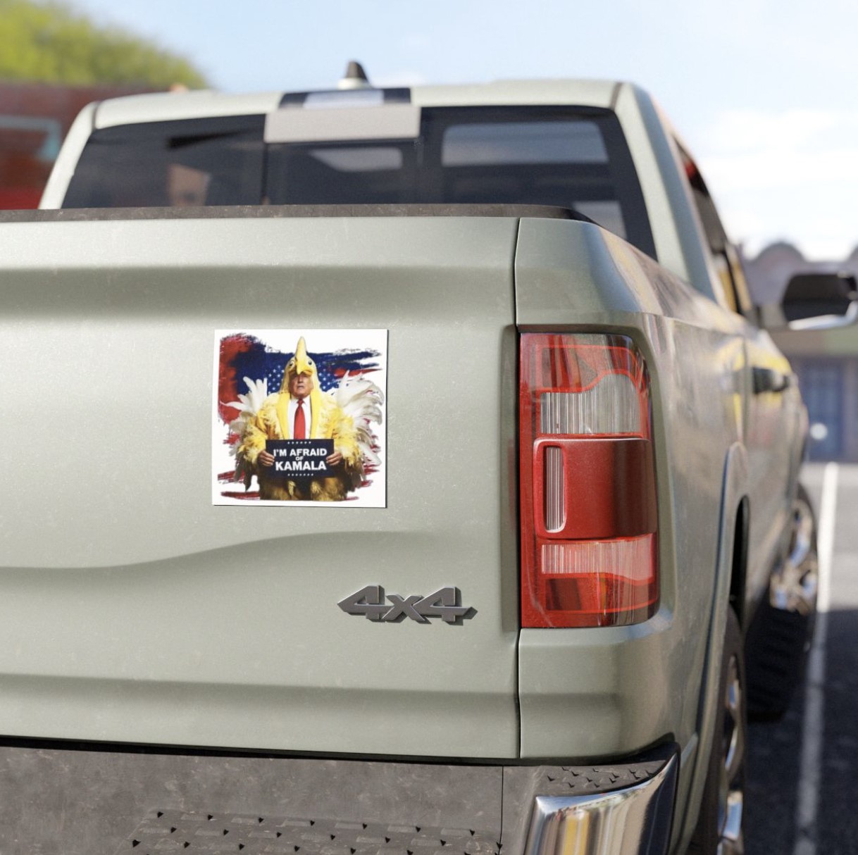 Trump Always Chickens Out Car Magnet Afraid of Kamala