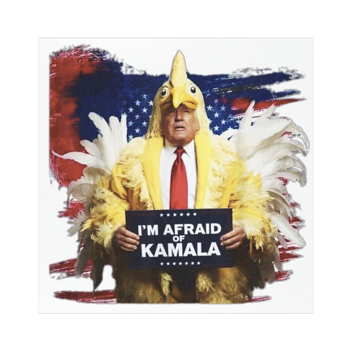 Trump Always Chickens Out Car Magnet Afraid of Kamala