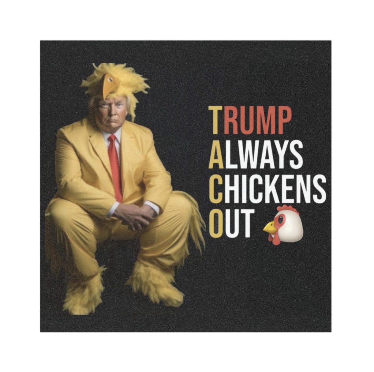 Trump Always Chickens Out Car Magnet
