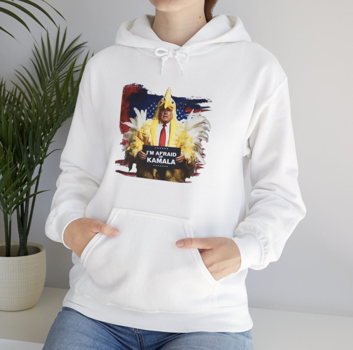 Trump Always Chickens Out Hoodie Afraid of Kamala