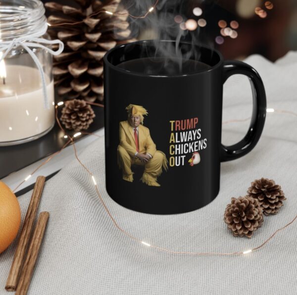 Trump Always Chickens Out Mug