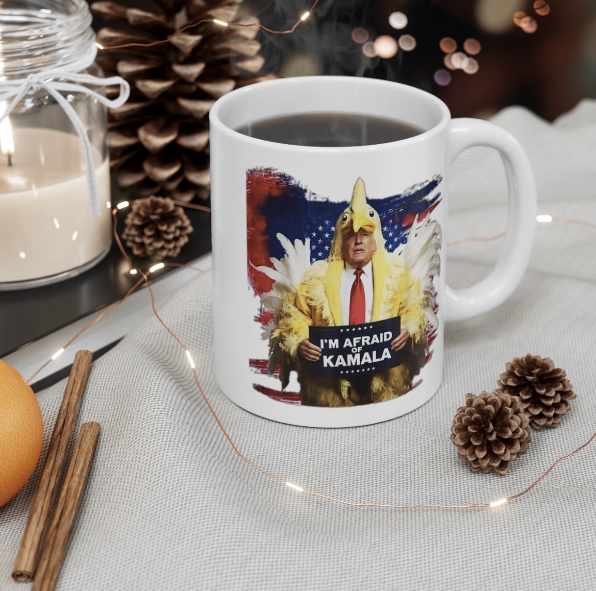 Trump Always Chickens Out Mug Afraid of Kamala