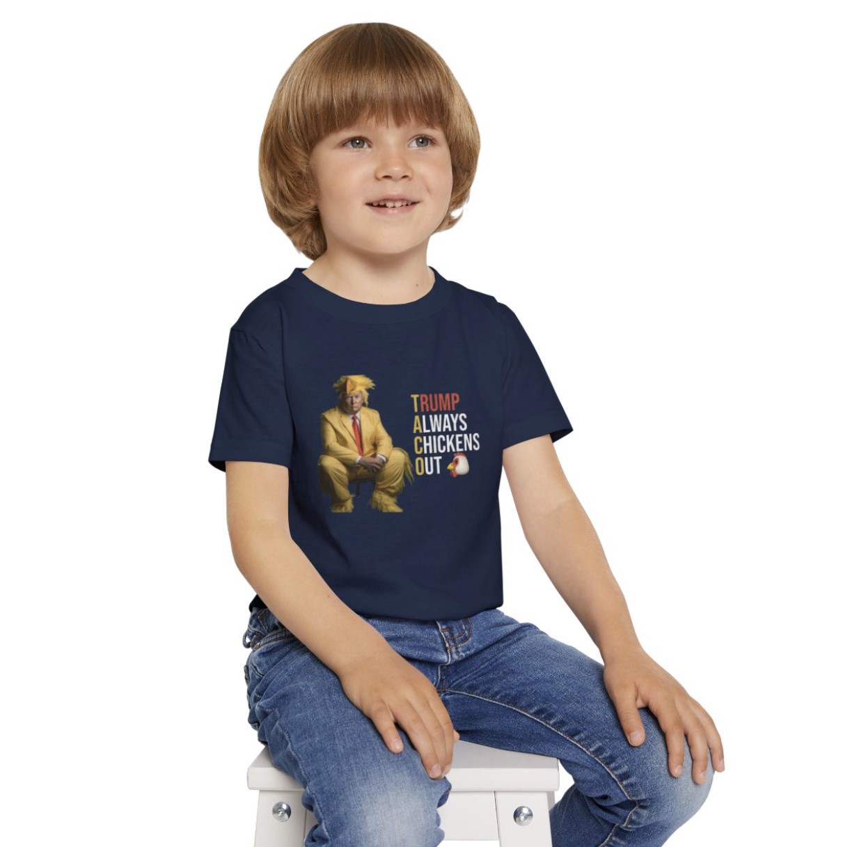 Trump Always Chickens Out Shirt Kids
