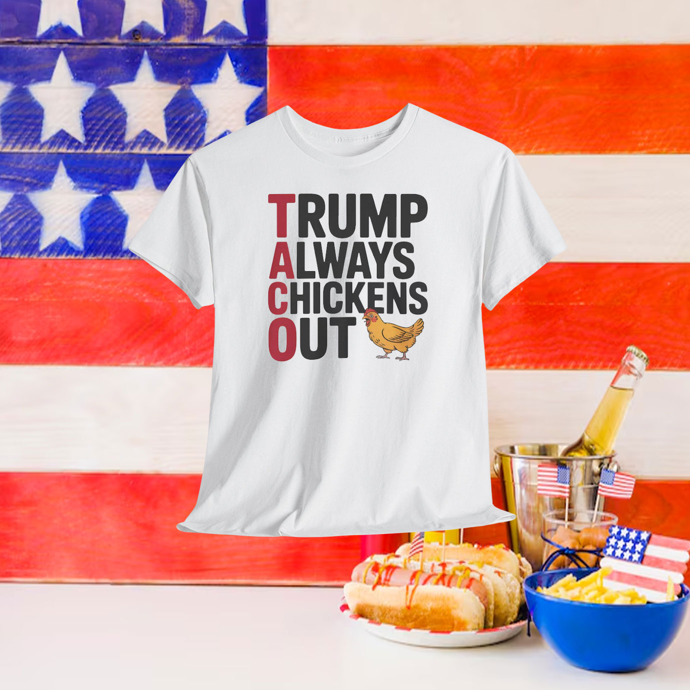 Trump Always Chickens Out Shirts