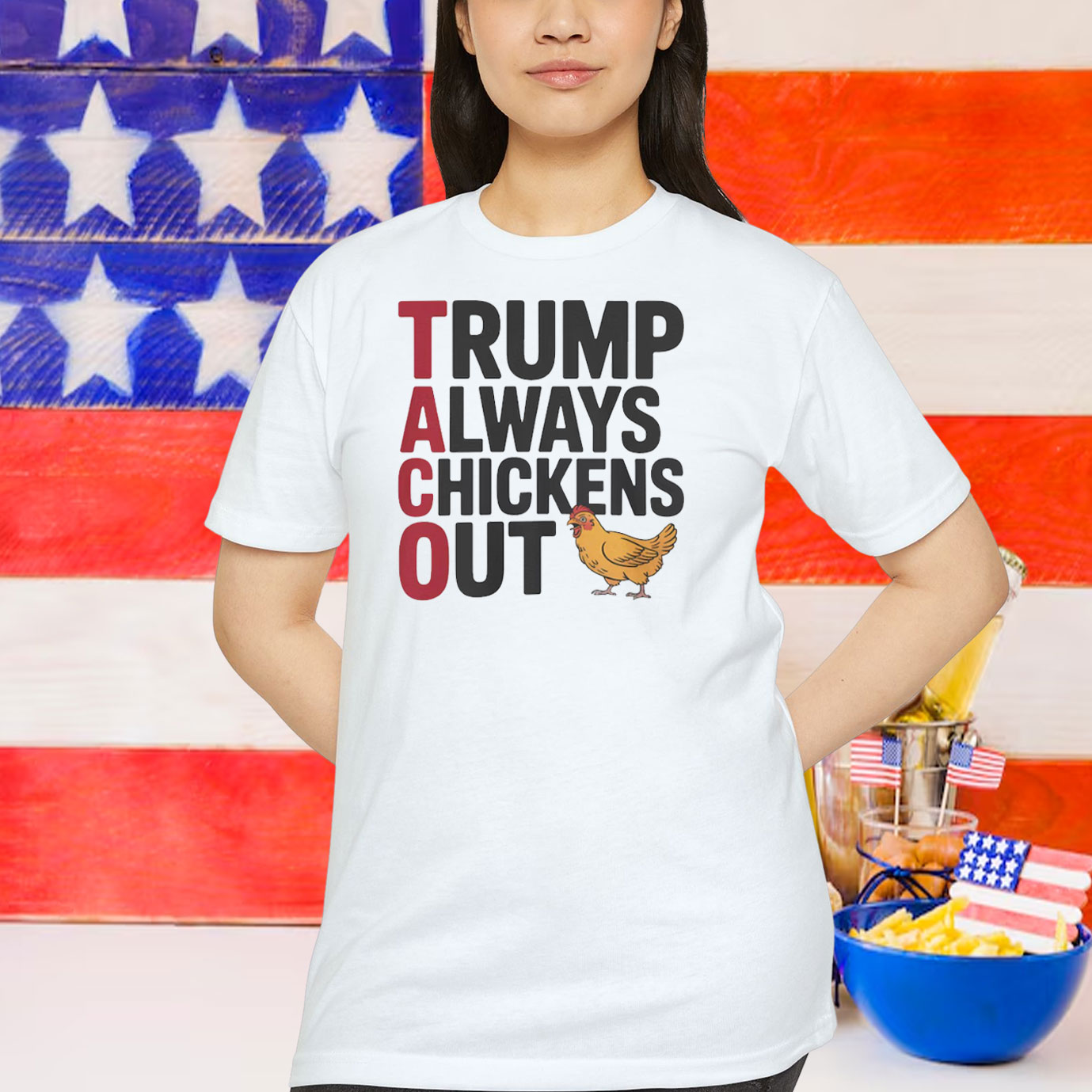 Trump Always Chickens Out Shirts