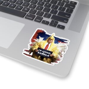 Trump Always Chickens Out Sticker Afraid of Kamala