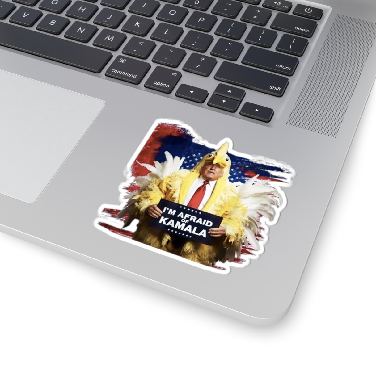 Trump Always Chickens Out Sticker Afraid of Kamala
