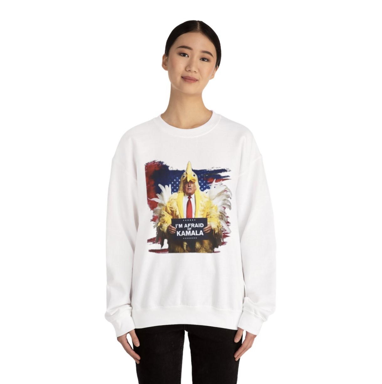 Trump Always Chickens Out Sweatshirt Afraid of Kamala