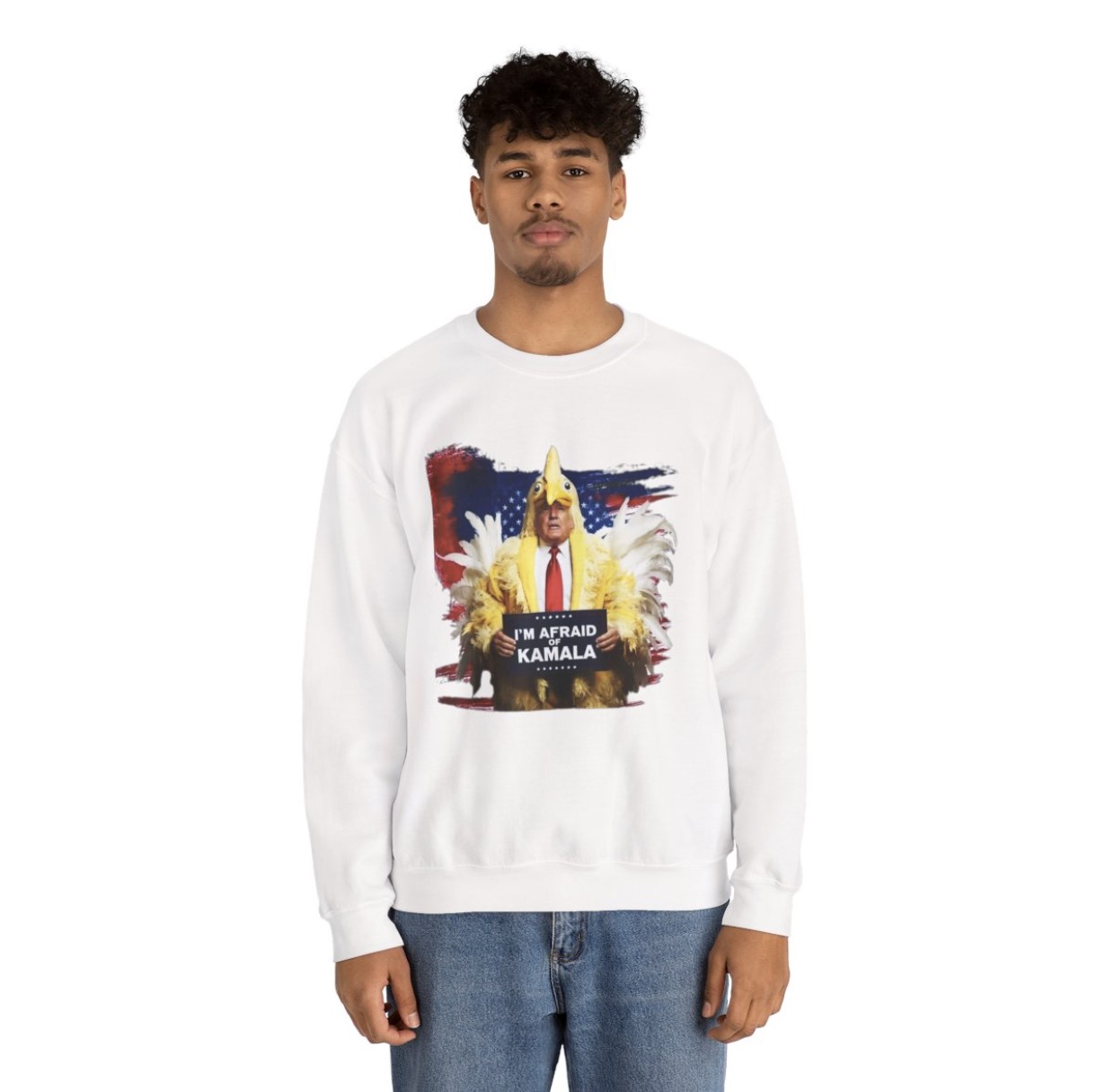 Trump Always Chickens Out Sweatshirt Afraid of Kamala