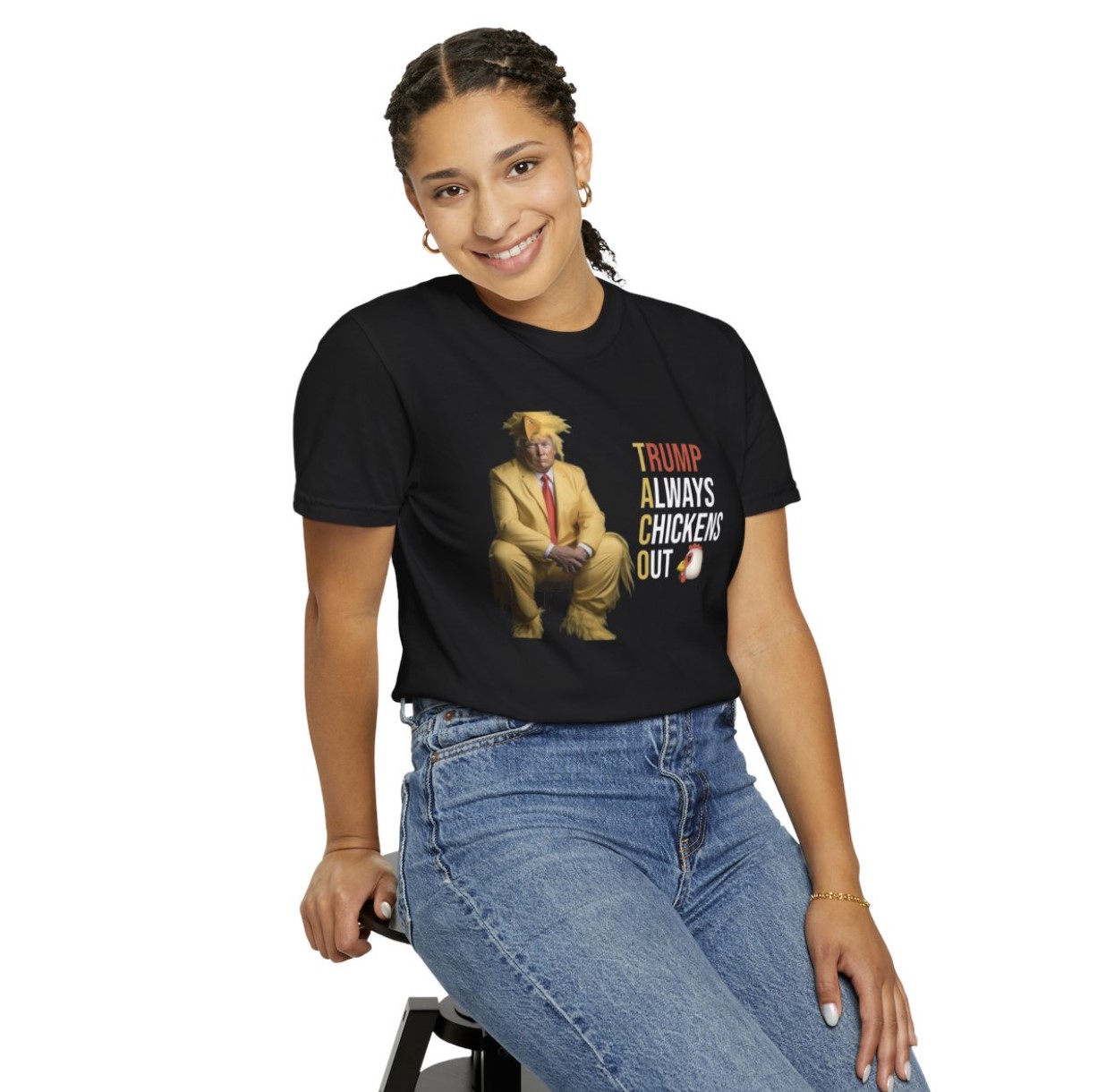 Trump Always Chickens Out Shirt Womens