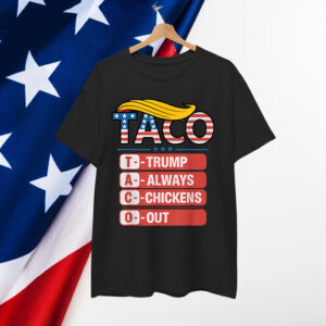 Trump Always Chickens Funny Out Shirt