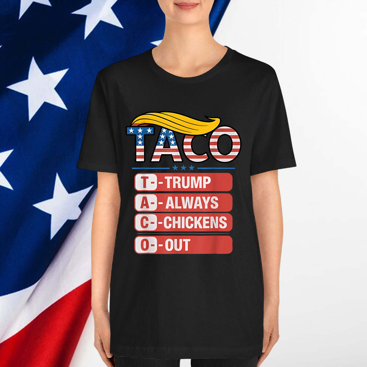 Trump Always Chickens Funny Out Shirt