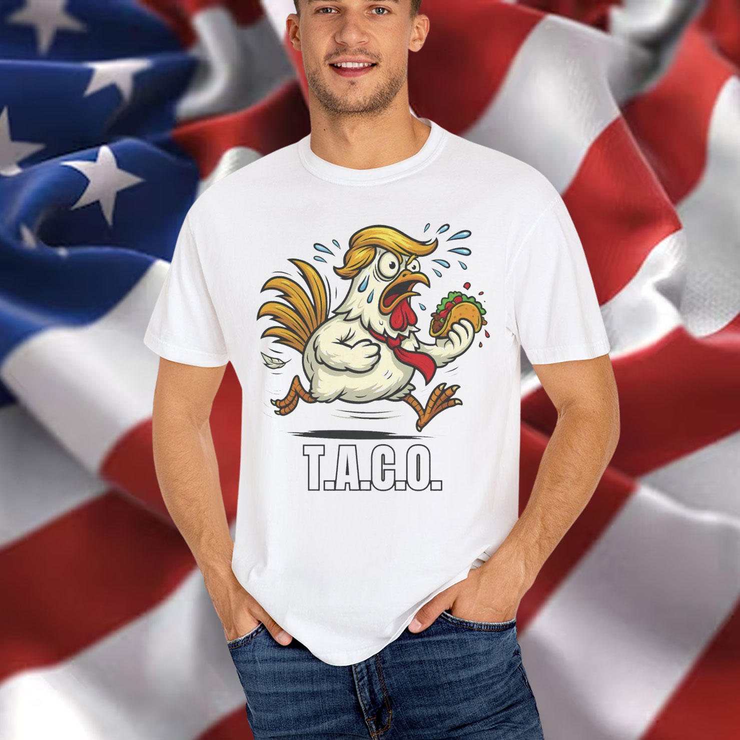 Let's Go Funny Chicken TACO Shirt