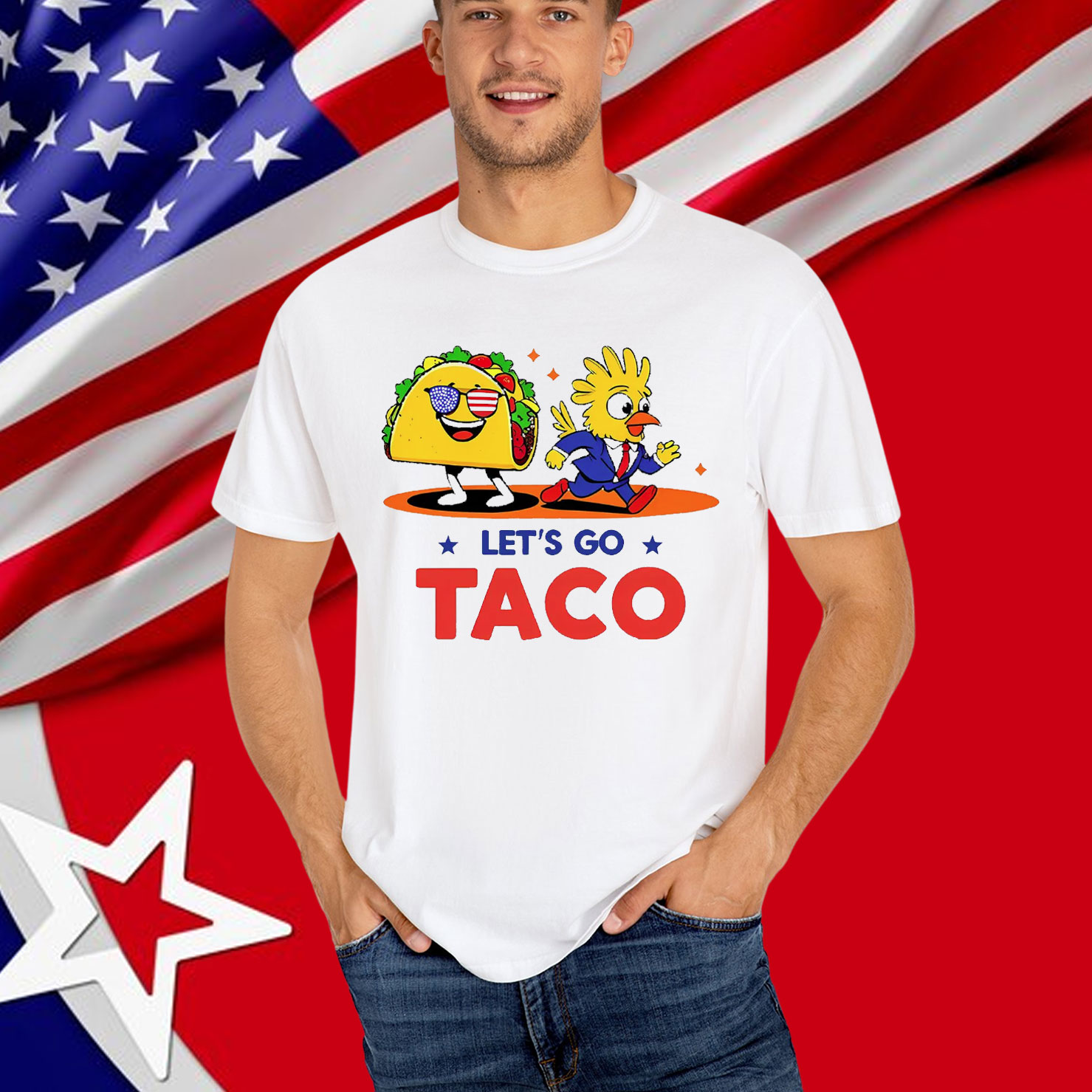 Lets Go Taco Funny Trump Always Out Shirt
