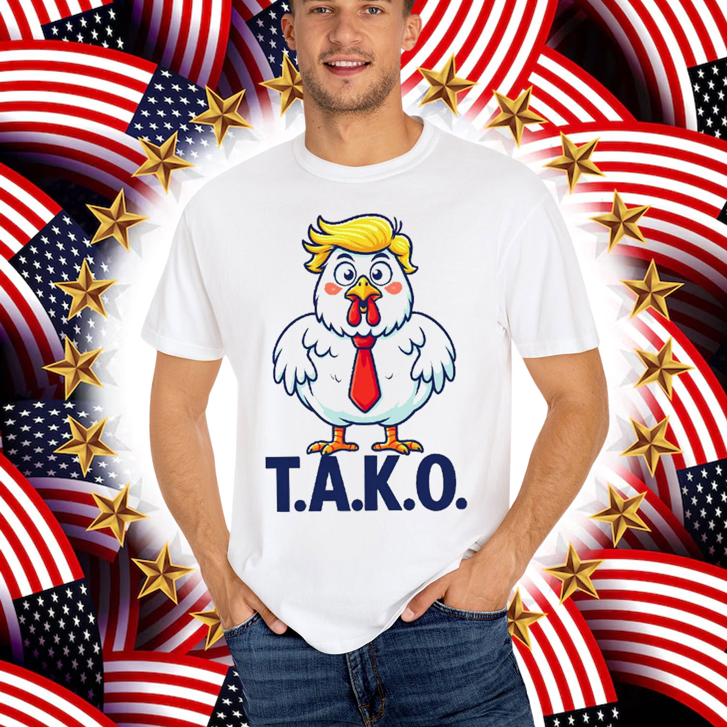Funny Let's Go Taco Chickens Out Trump Shirt