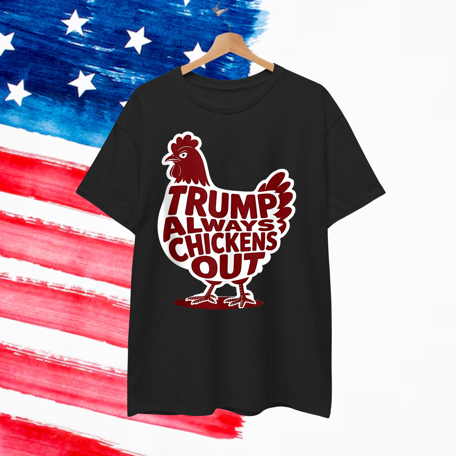 TACO Funny Political Trump Chickens Out Humor Shirt