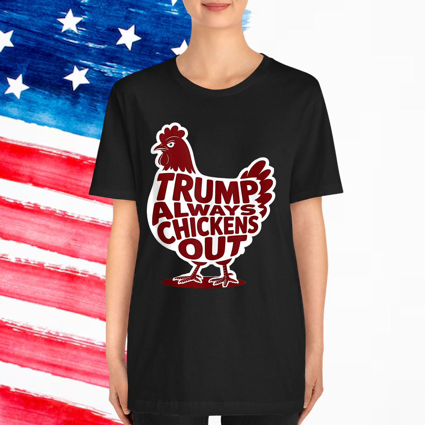 TACO Funny Political Trump Chickens Out Humor Shirt