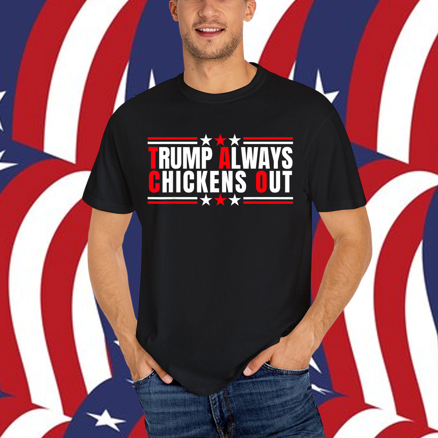 Funny TACO Trump Always Chickens Out Shirt