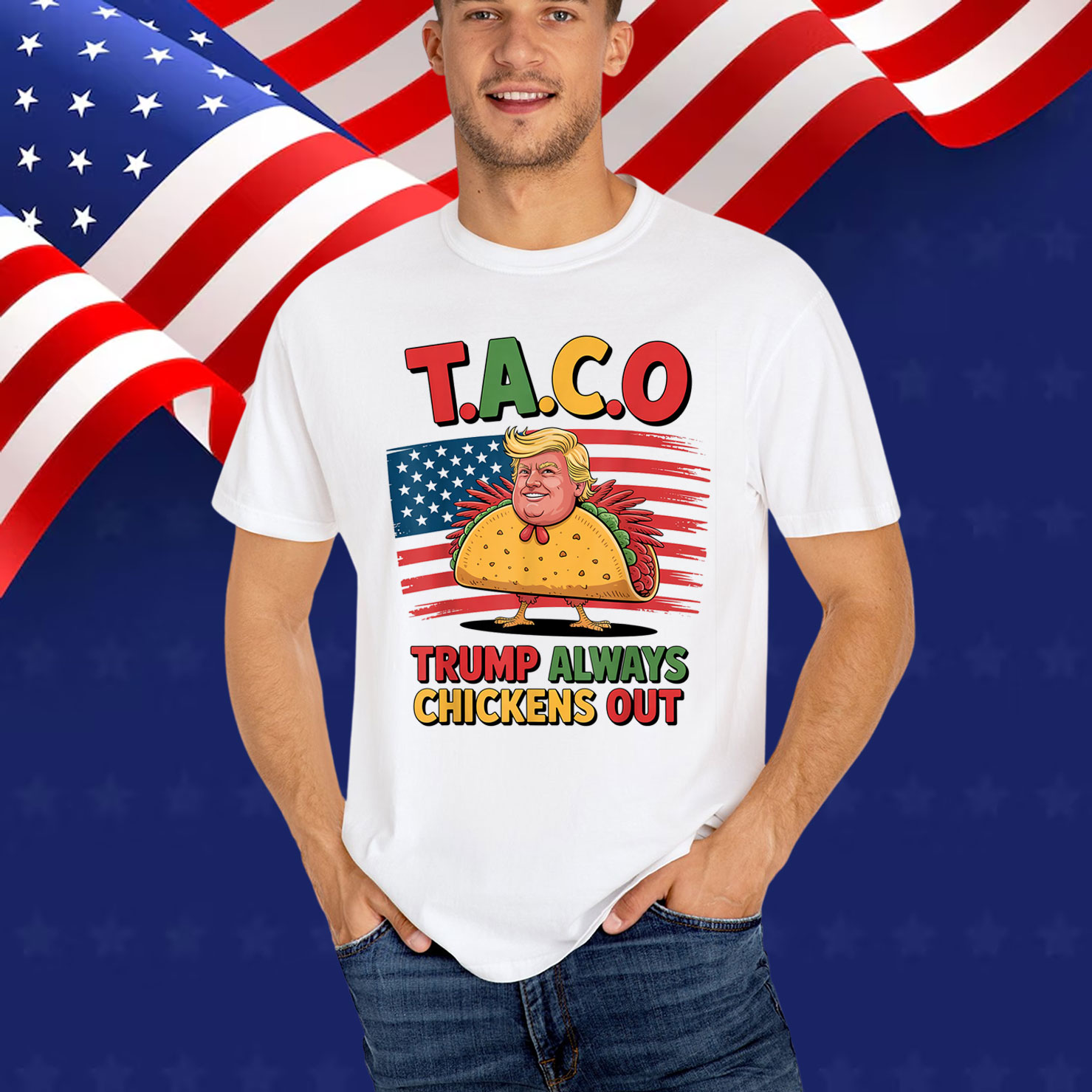 Let's Go Always Taco Trump Always Chickens Funny Out Shirt