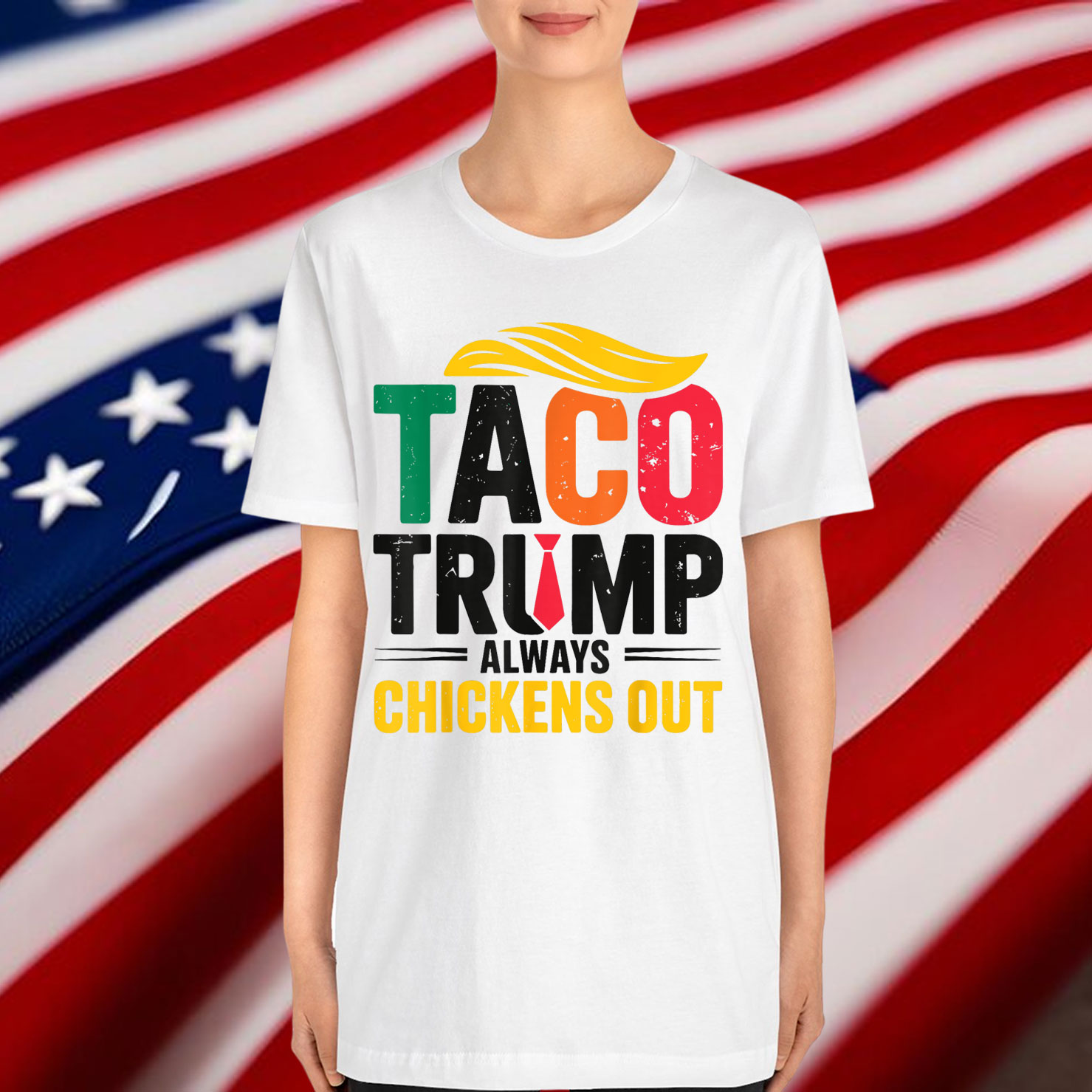 Let's Go Taco Trump Always Chickens Out Shirt