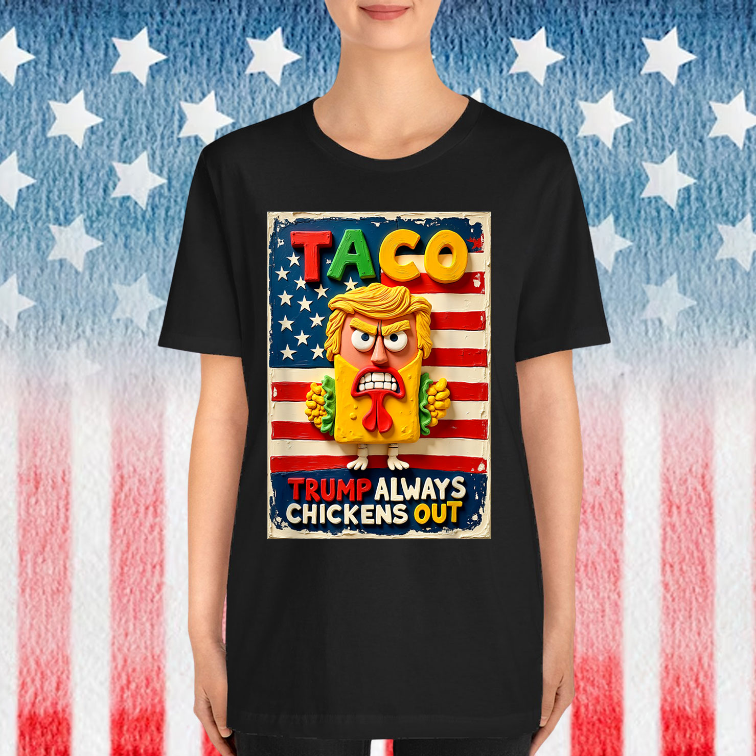 Let's Go Taco Funny Trump Chickens Out Shirt