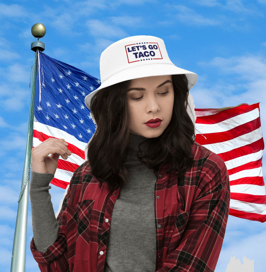 Let's Go TACO Trump Always Chickens Out Bucket Hat